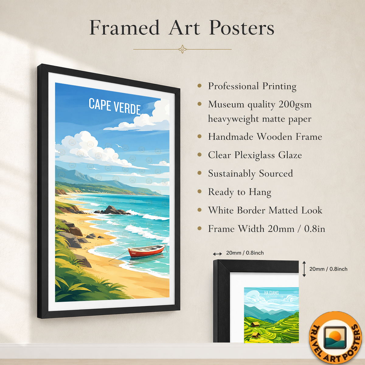 Cape Verde - Travel Art Print Wall Deco Poster