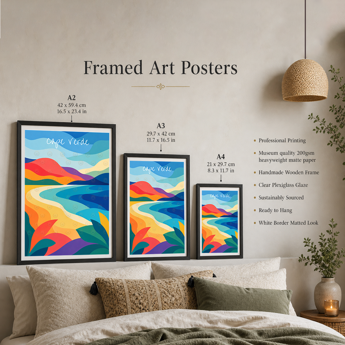 Cape Verde - Travel Art Print Wall Deco Poster