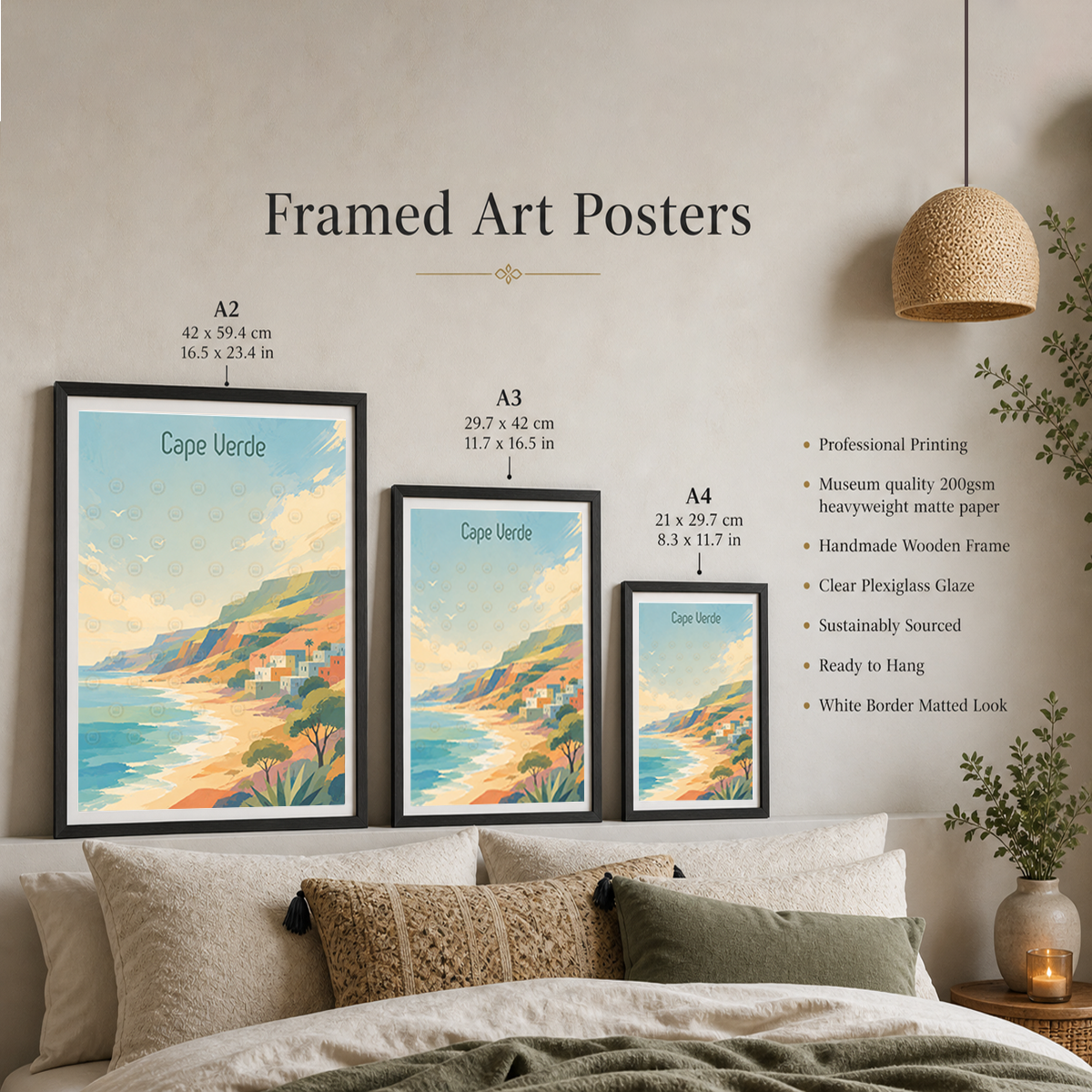 Cape Verde - Travel Art Print Wall Deco Poster