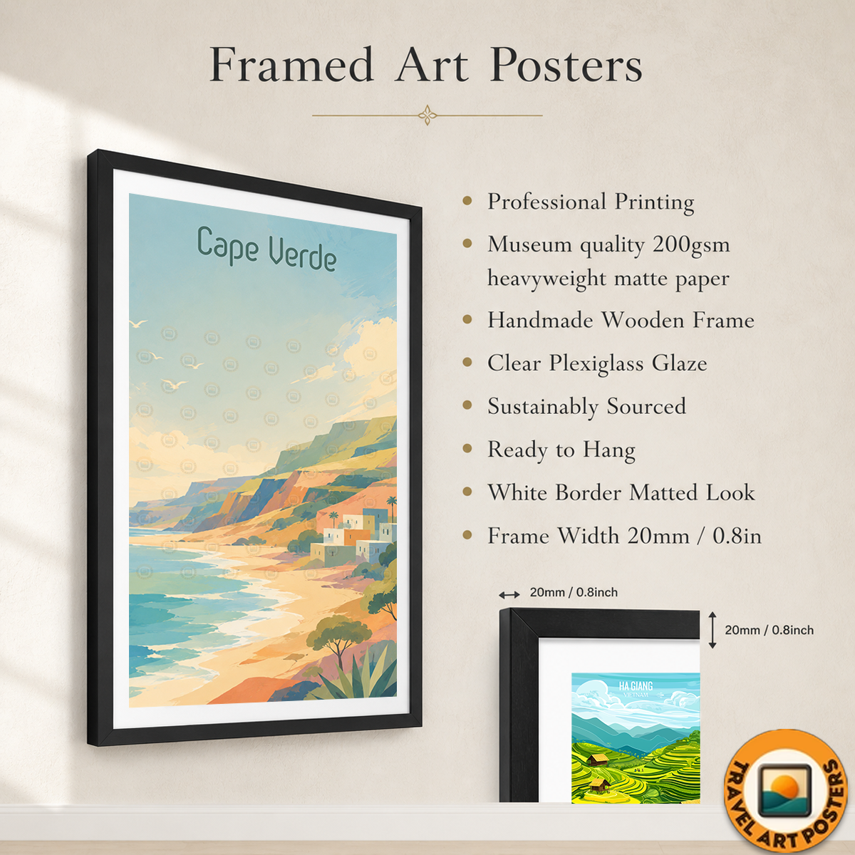 Cape Verde - Travel Art Print Wall Deco Poster