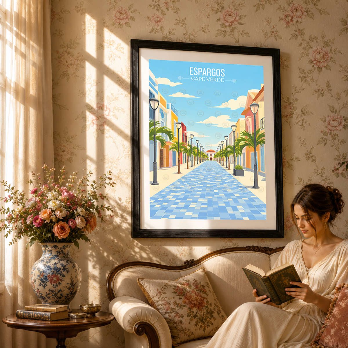 Espargos - Cape Verde - Travel Art Print Wall Deco Poster