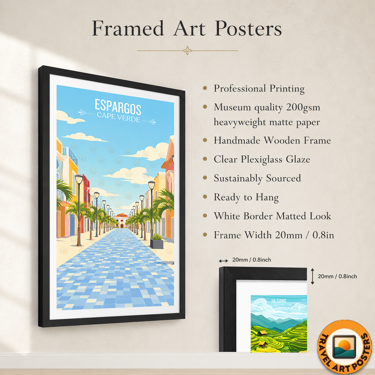 Espargos - Cape Verde - Travel Art Print Wall Deco Poster