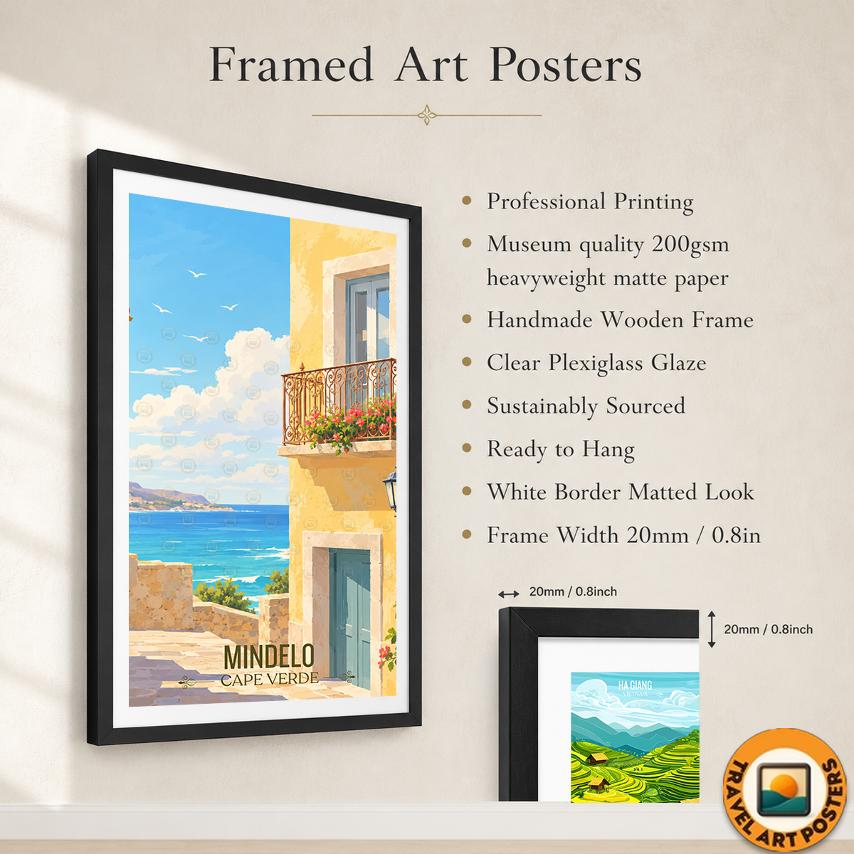 Mindelo - Cape Verde - Travel Art Print Wall Deco Poster
