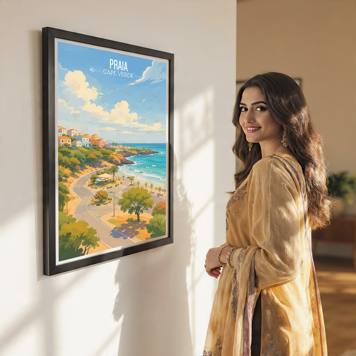 Praia - Cape Verde - Travel Art Print Wall Deco Poster