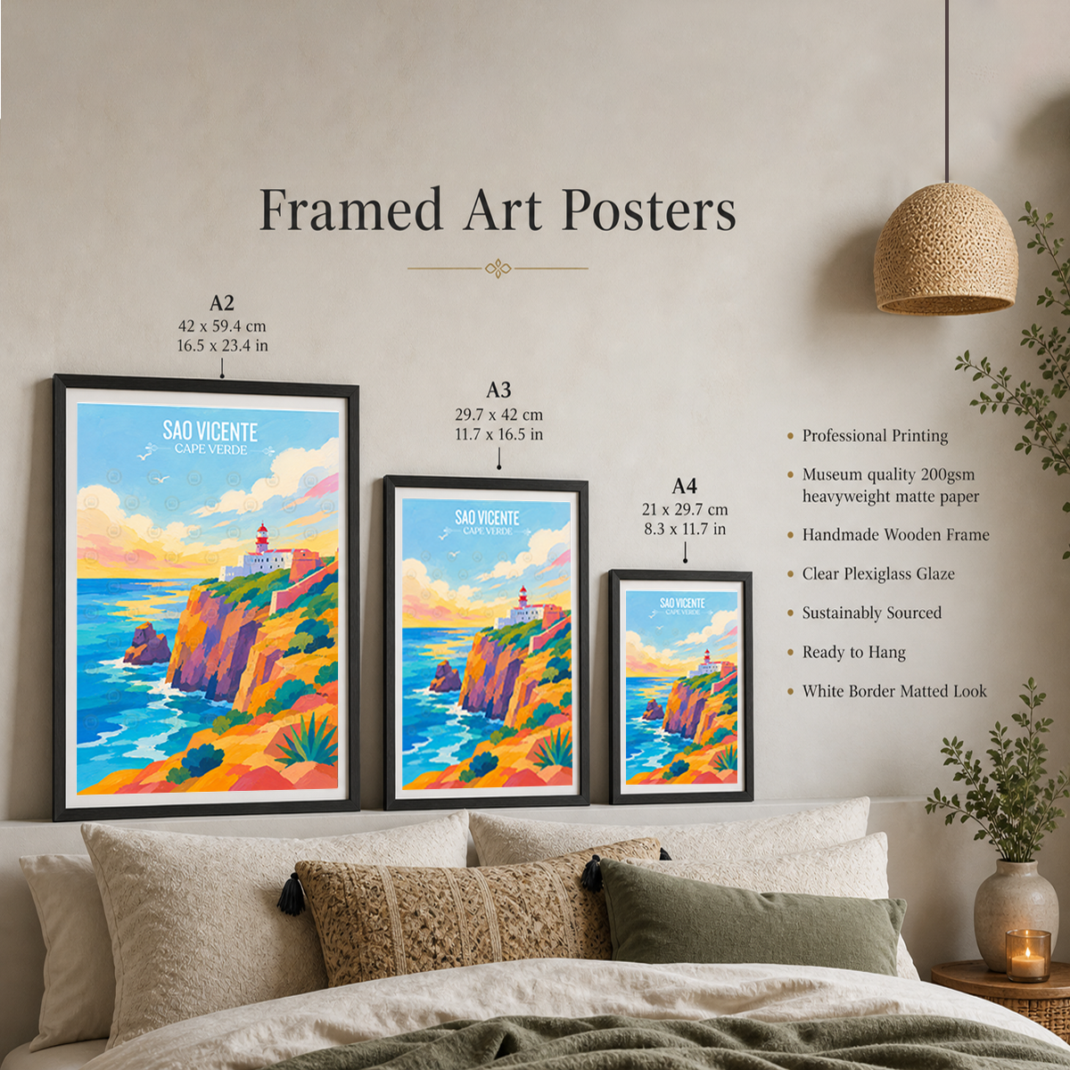 Sao Vicente - Cape Verde - Travel Art Print Wall Deco Poster