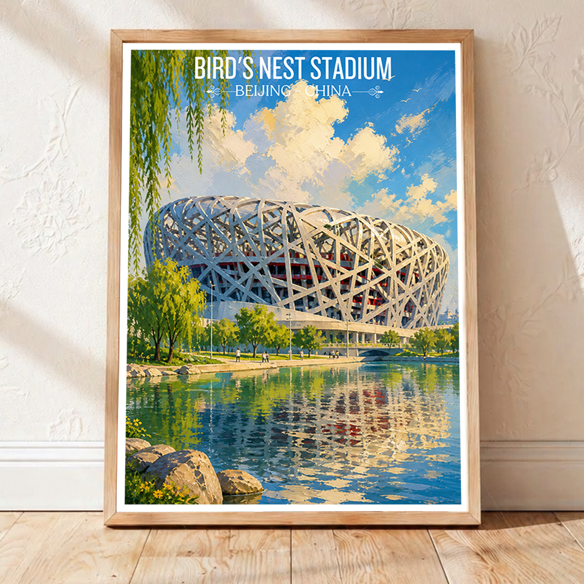 Bird's Nest Olympic Stadium - Beijing - China - Travel Wall Art Print - Art Print - Travel Art Poster