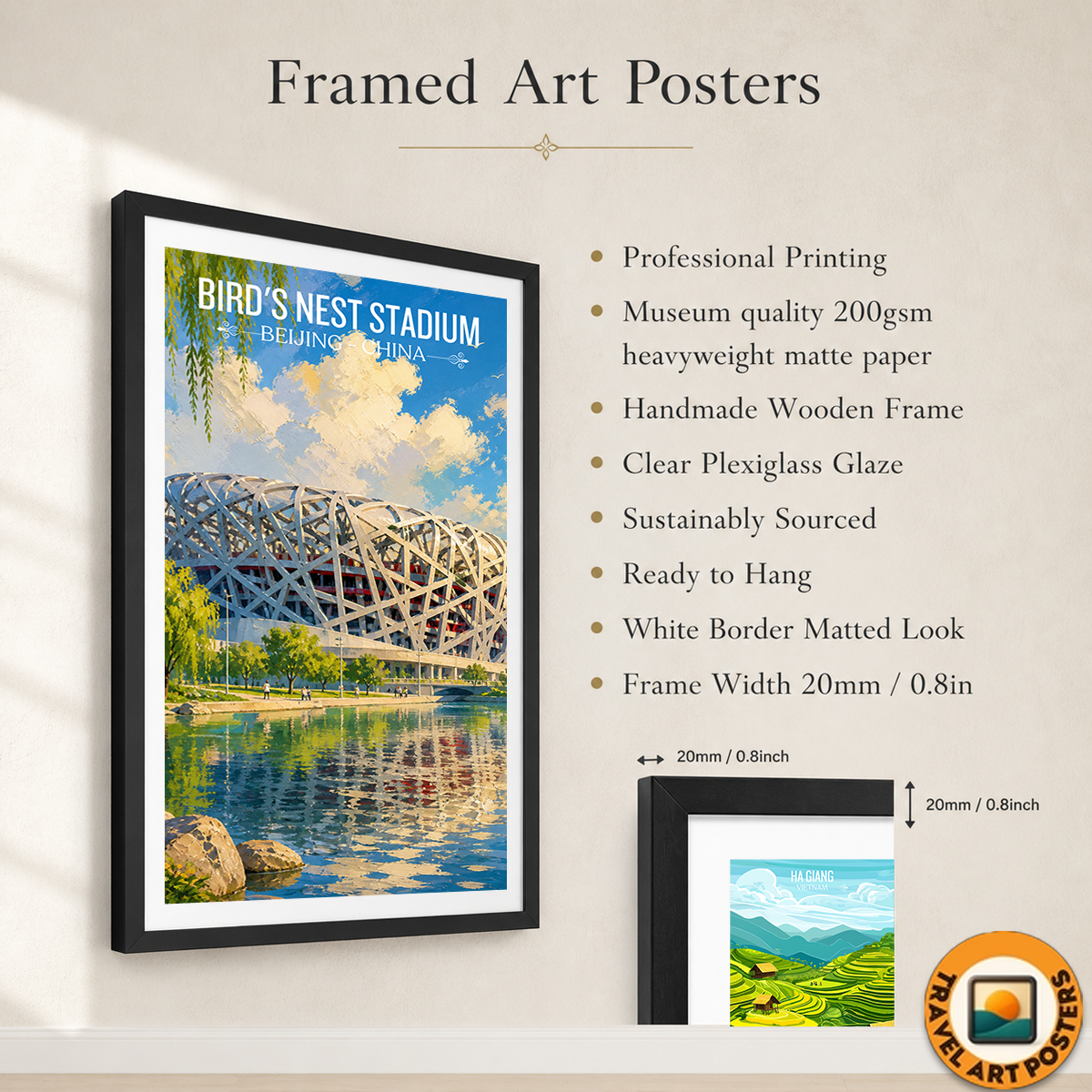 Bird's Nest Olympic Stadium - Beijing - China - Travel Wall Art Print - Art Print - Travel Art Poster