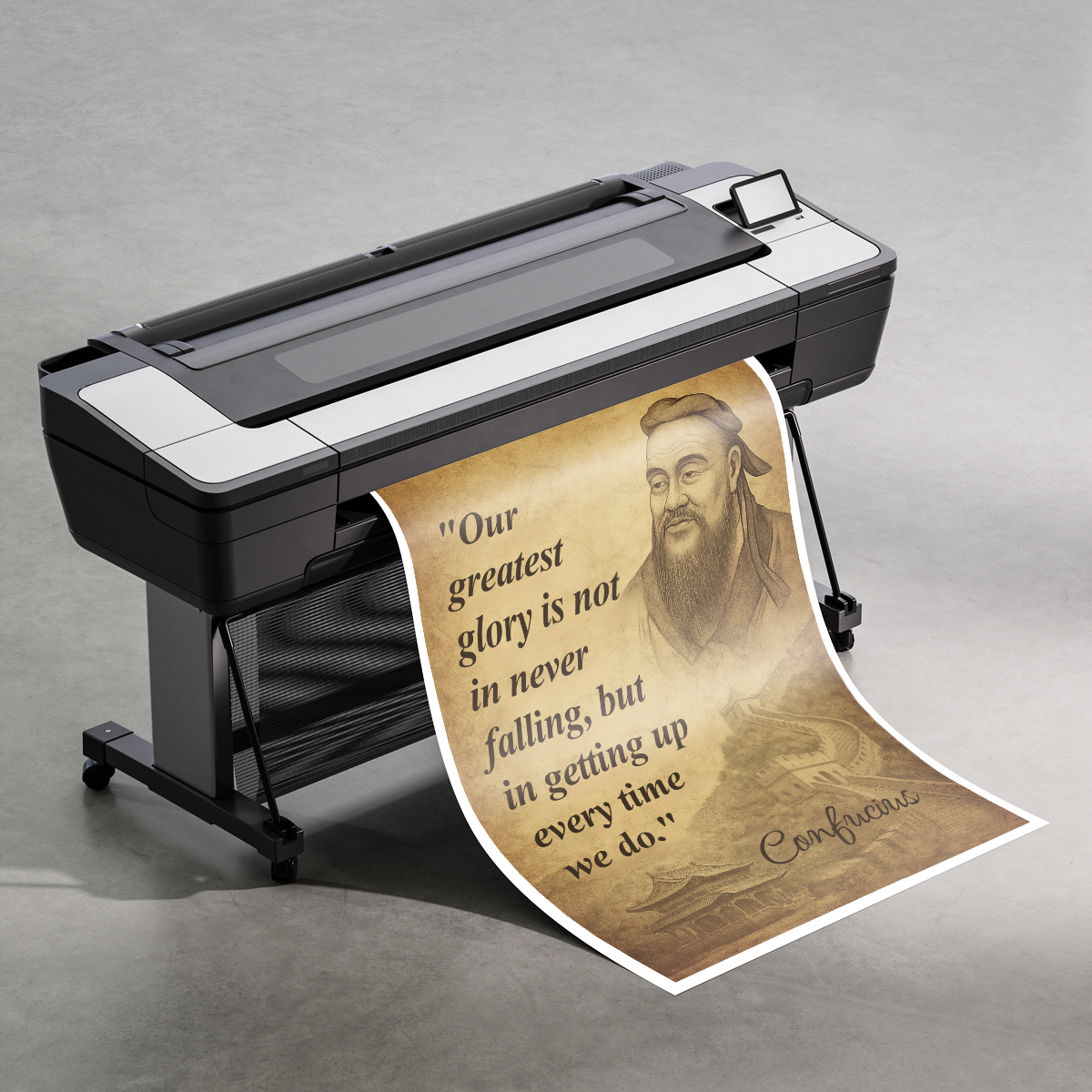 Our Greatest Glory is Not - Confucius - Travel Wall Art Print - Art Print - Travel Art Poster