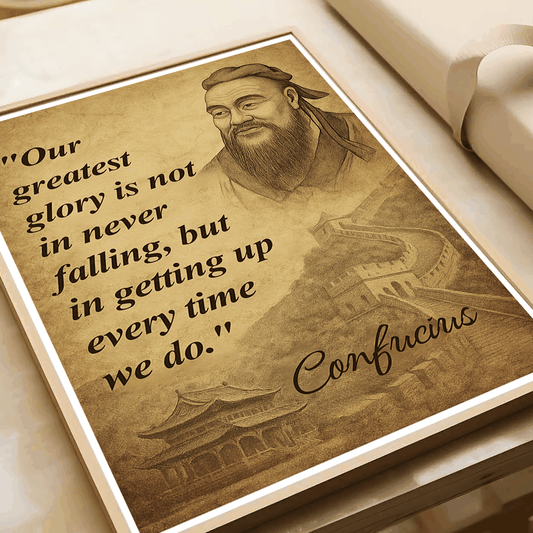 Confucius (2) travel poster – artwork presentation view 2