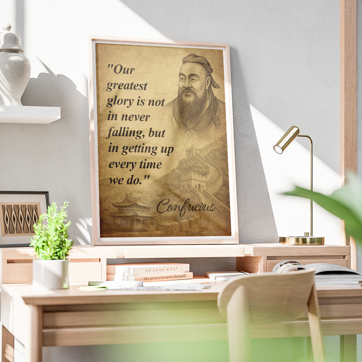 Our Greatest Glory is Not - Confucius - Travel Wall Art Print - Art Print - Travel Art Poster