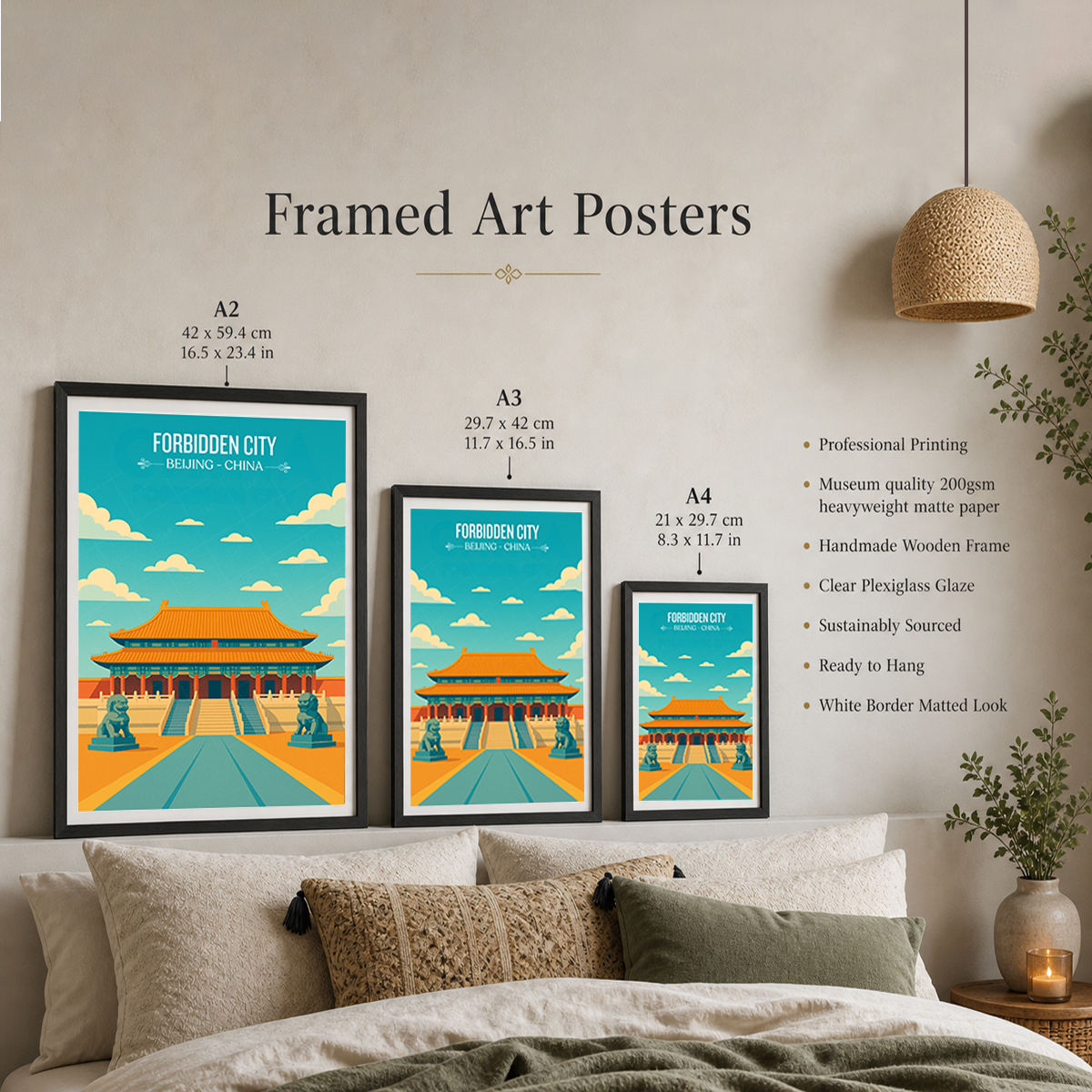 Forbidden City - China - Travel Wall Art Print Home Deco Poster