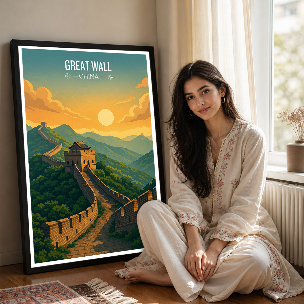 Great Wall - Beijing - China - Travel Wall Art Print - Art Print - Travel Art Poster