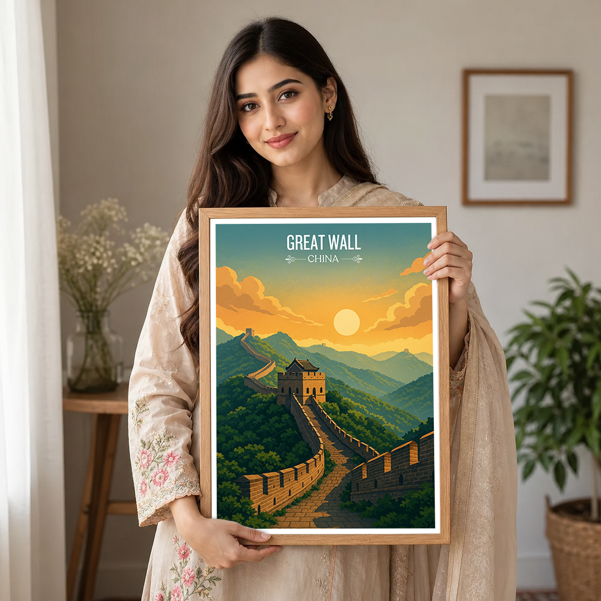 Great Wall - Beijing - China - Travel Wall Art Print - Art Print - Travel Art Poster