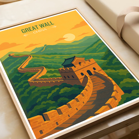 Great Wall Changcheng - Beijing - China - Travel Wall Art Print - Art Print - Travel Art Poster