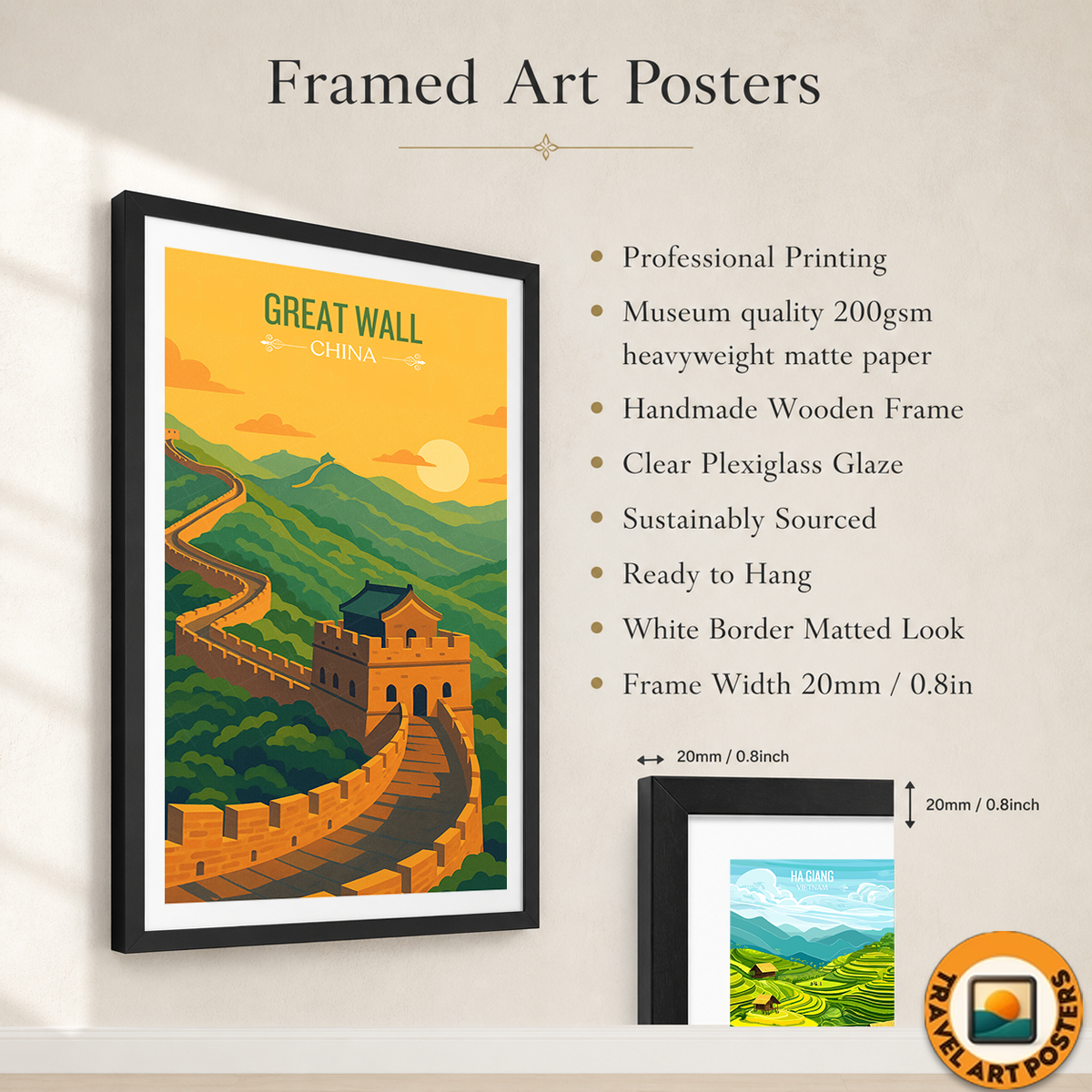 Great Wall Changcheng - Beijing - China - Travel Wall Art Print - Art Print - Travel Art Poster