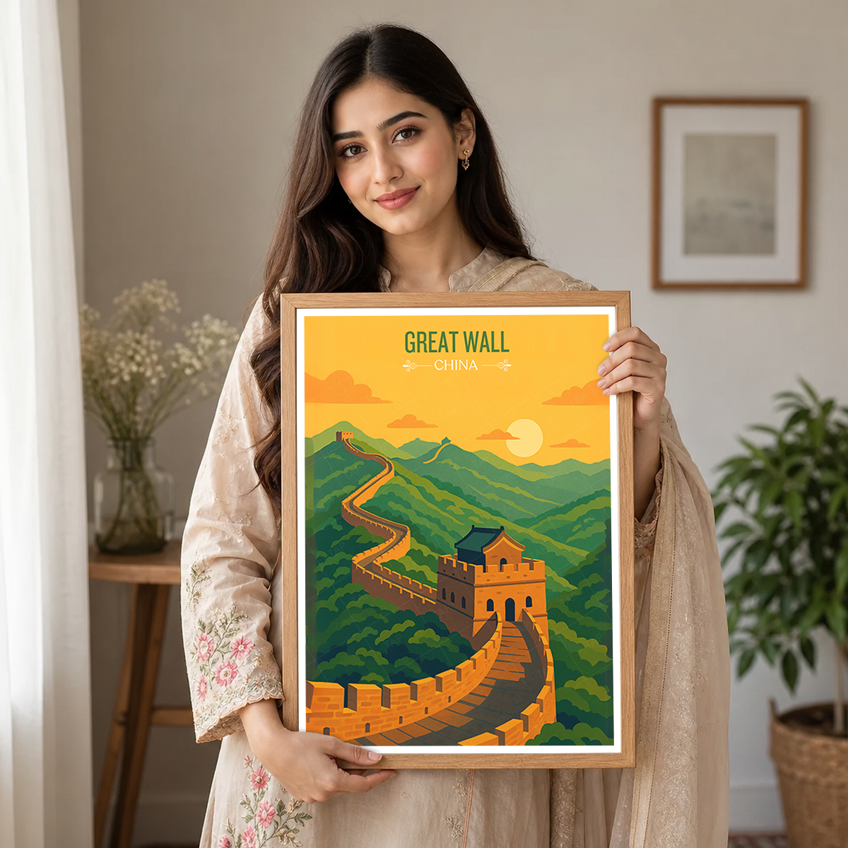 Great Wall Changcheng - Beijing - China - Travel Wall Art Print - Art Print - Travel Art Poster