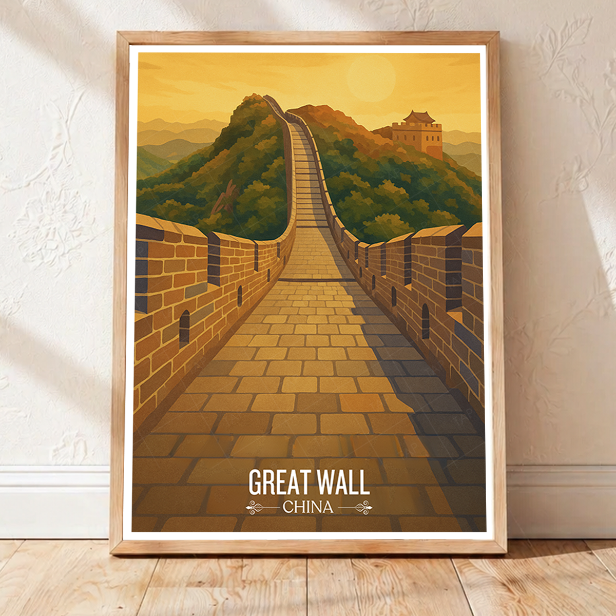 Great Wall Wanli Changcheng - Beijing - China - Travel Wall Art Print - Art Print - Travel Art Poster