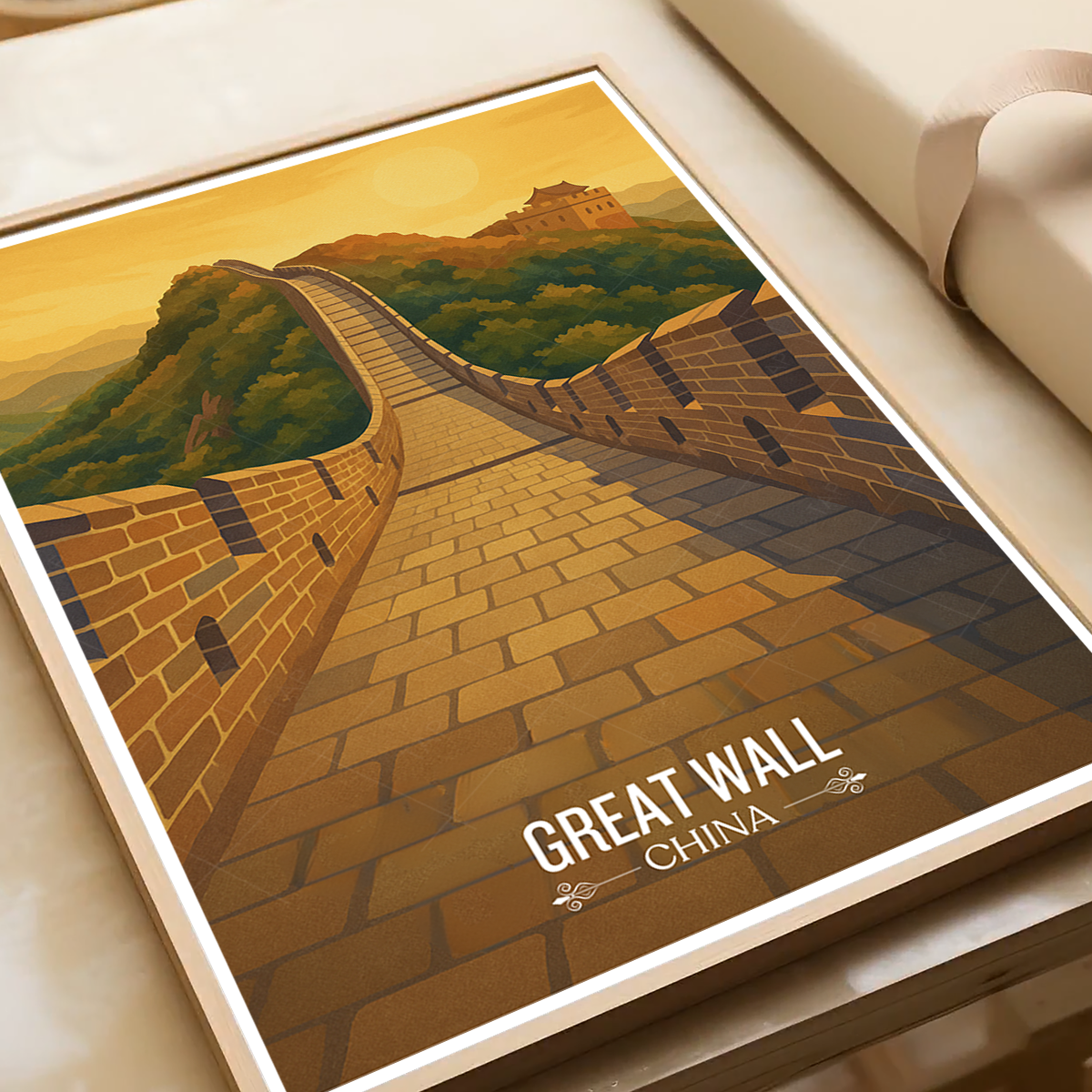 Great Wall Wanli Changcheng - Beijing - China - Travel Wall Art Print - Art Print - Travel Art Poster