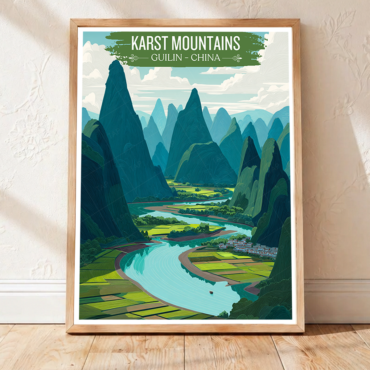 Karst Mountains - Guilin - China - Travel Wall Art Print - Art Print - Travel Art Poster