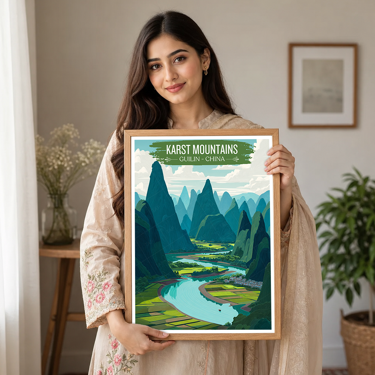 Karst Mountains - Guilin - China - Travel Wall Art Print - Art Print - Travel Art Poster