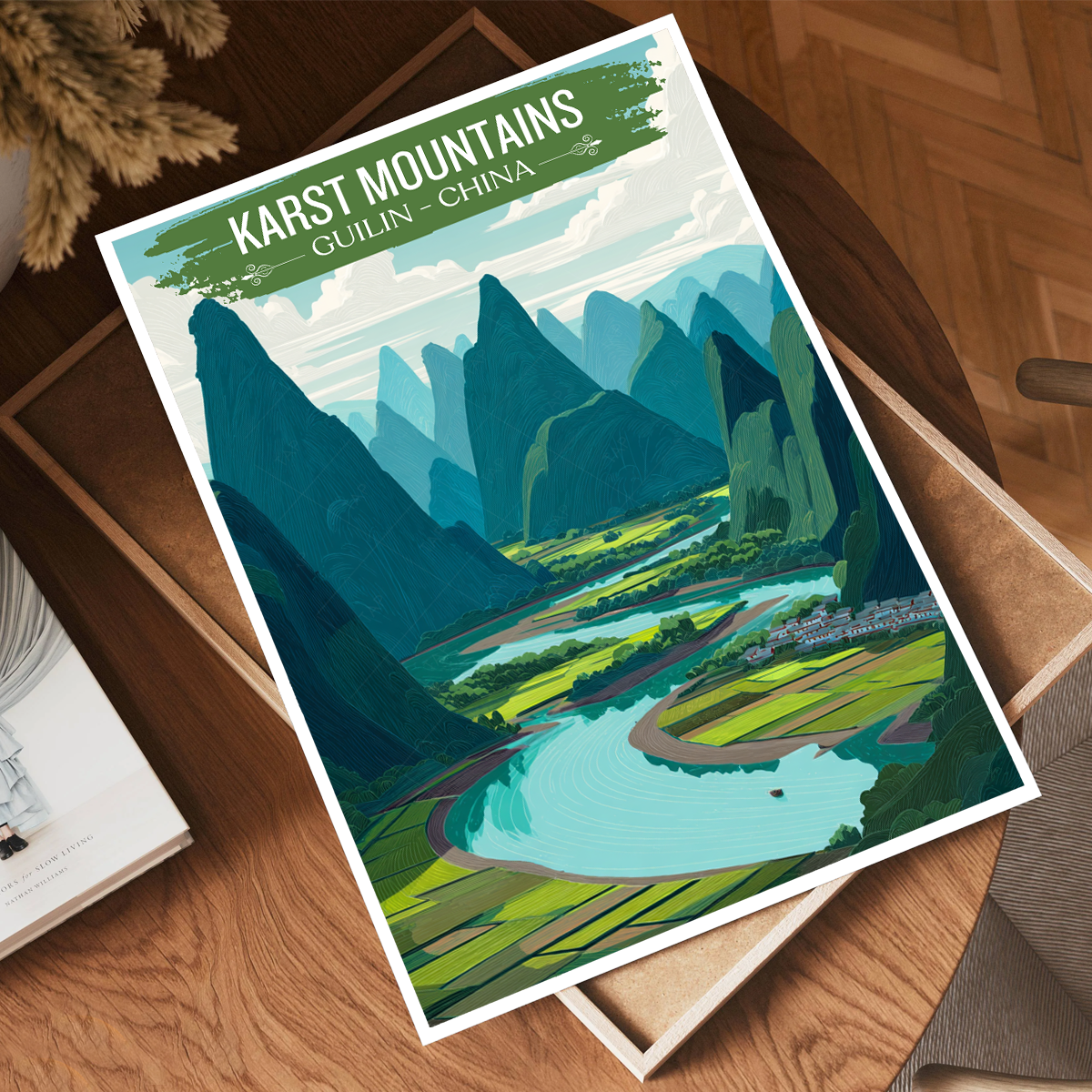 Karst Mountains - Guilin - China - Travel Wall Art Print - Art Print - Travel Art Poster