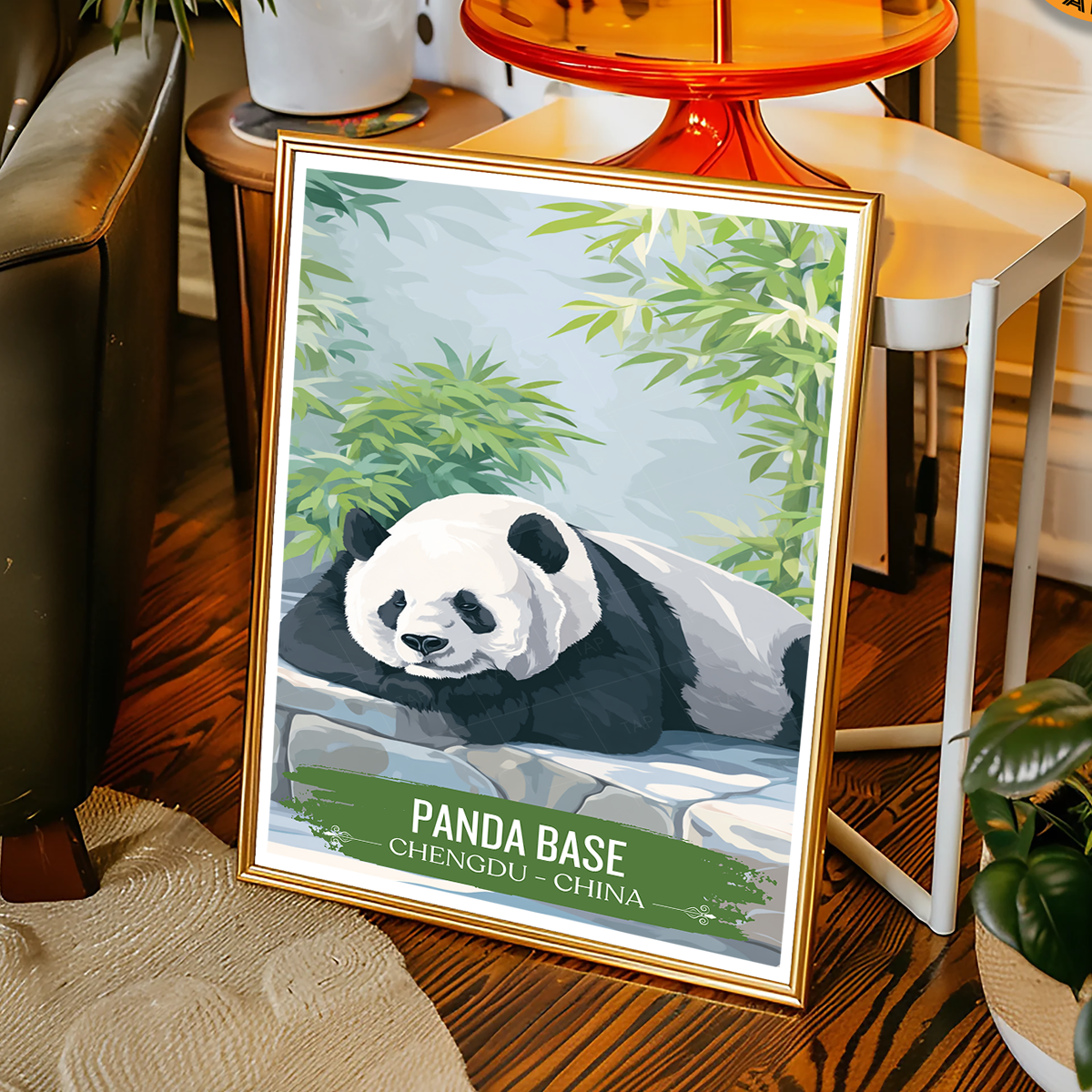 Panda Base - Chengdu - China - Travel Wall Art Print - Art Print - Travel Art Poster