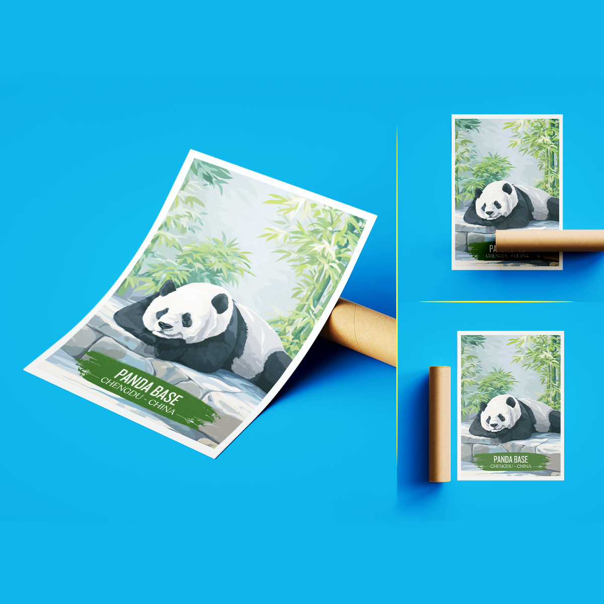 Panda Base - Chengdu - China - Travel Wall Art Print - Art Print - Travel Art Poster