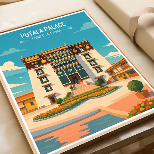 Potala Palace - Tibet - China - Travel Wall Art Print - Art Print - Travel Art Poster
