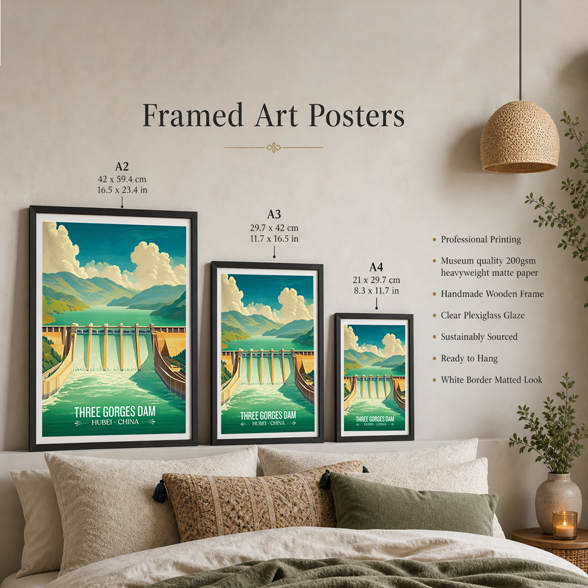 Three Gorges Dam - China - Travel Wall Art Print Home Deco Poster