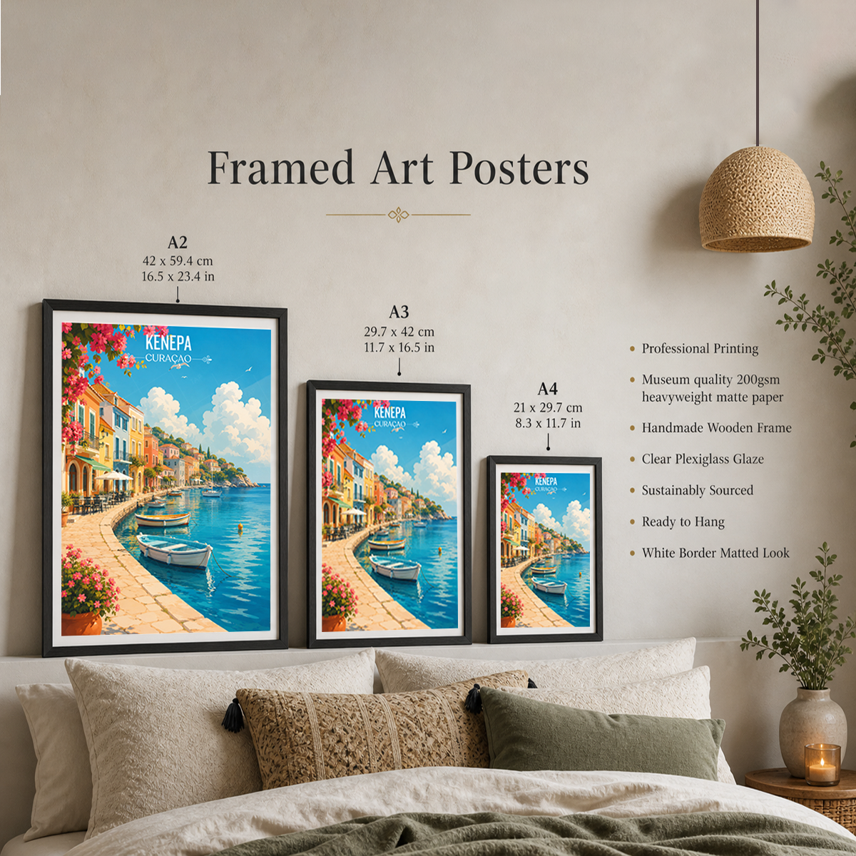 Curaçao - Travel Wall Art Deco Poster Print