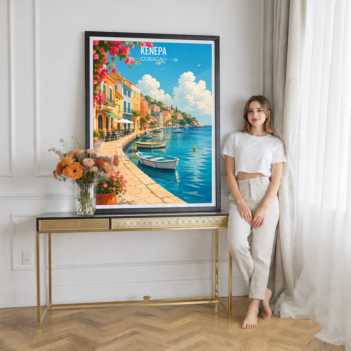 Curaçao - Travel Wall Art Deco Poster Print