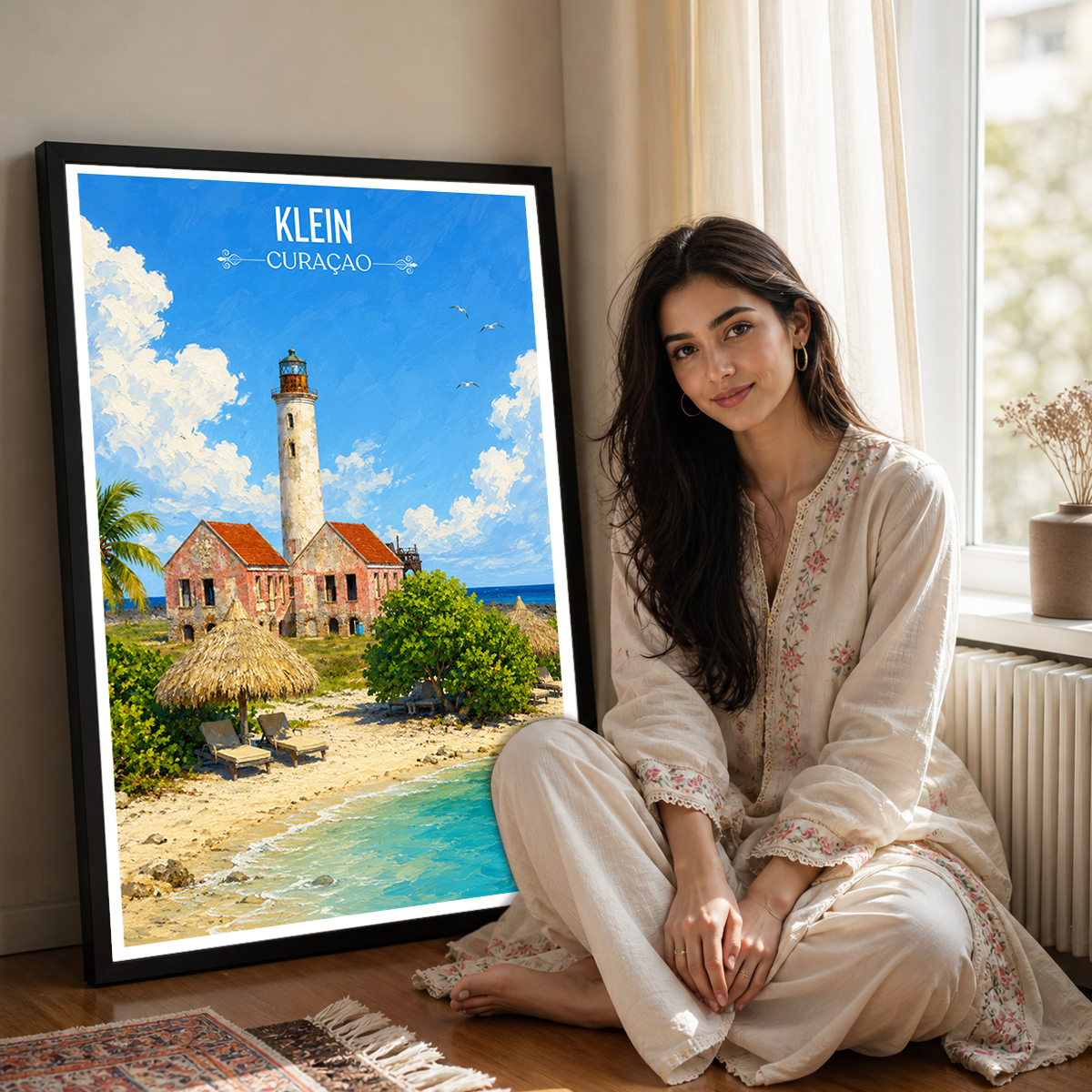 Klein - Curaçao - Travel Wall Art Deco Poster Print
