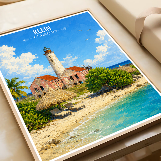 Klein - Curaçao - Travel Wall Art Deco Poster Print
