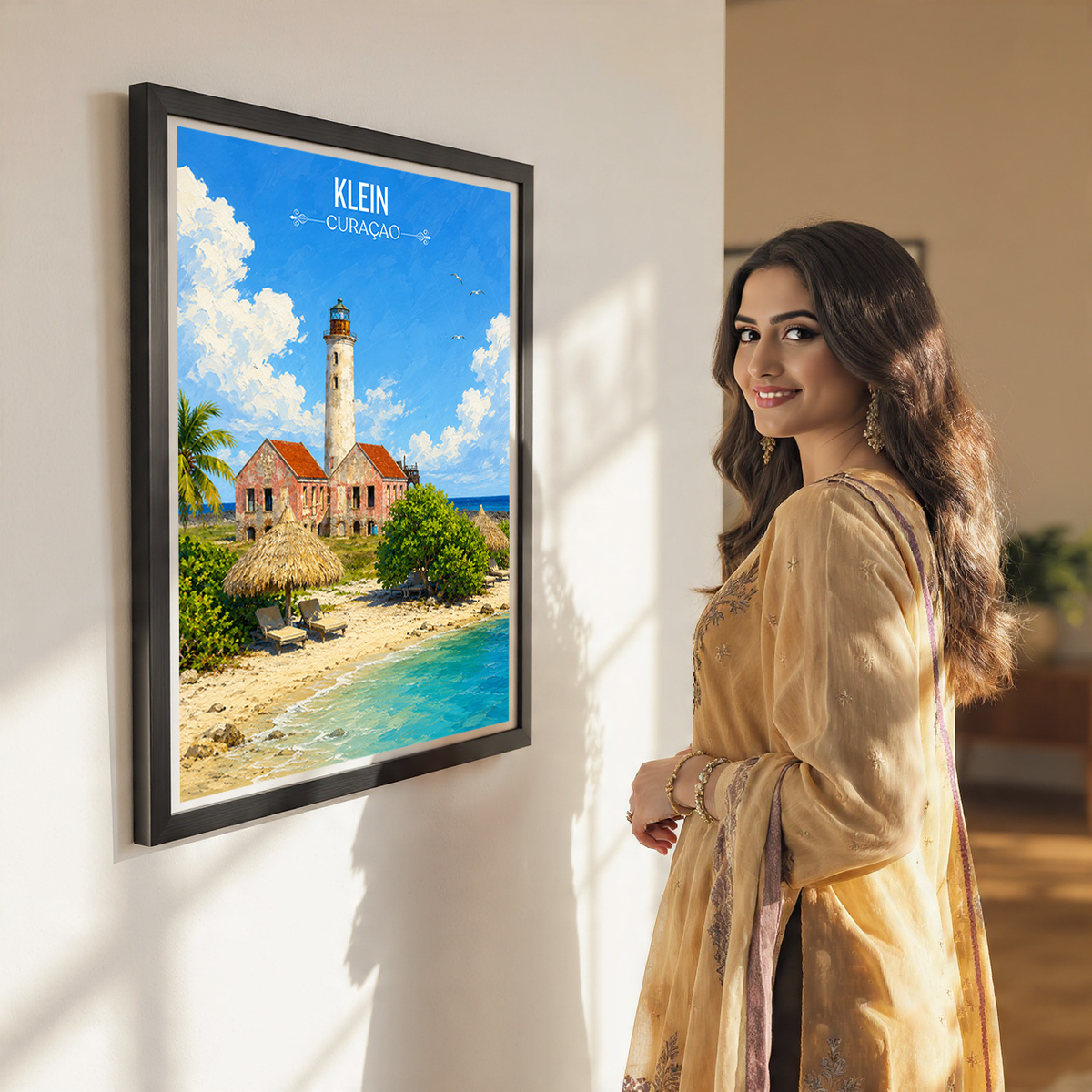 Klein - Curaçao - Travel Wall Art Deco Poster Print