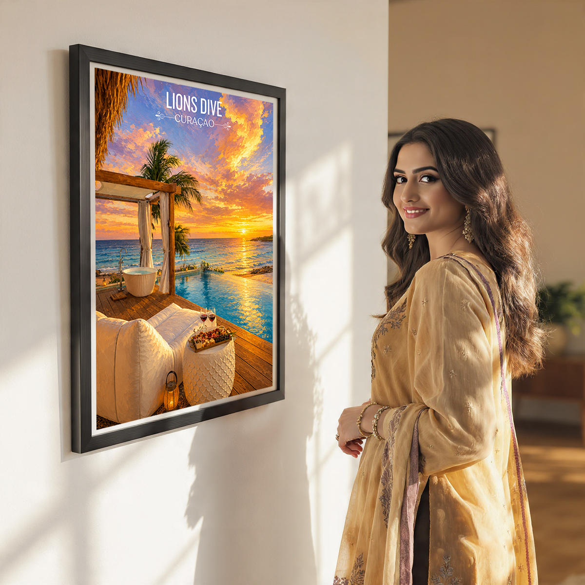 Lions Drive - Curaçao - Travel Wall Art Deco Poster Print