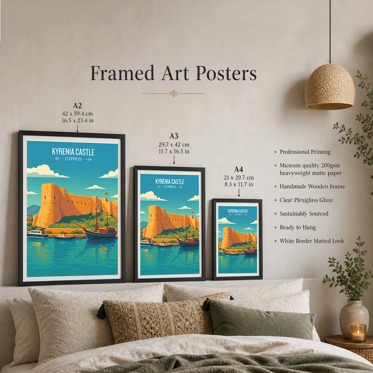 Kyrenia Castle - Cyprus - Travel Wall Art Print - Art Print - Travel Art Poster