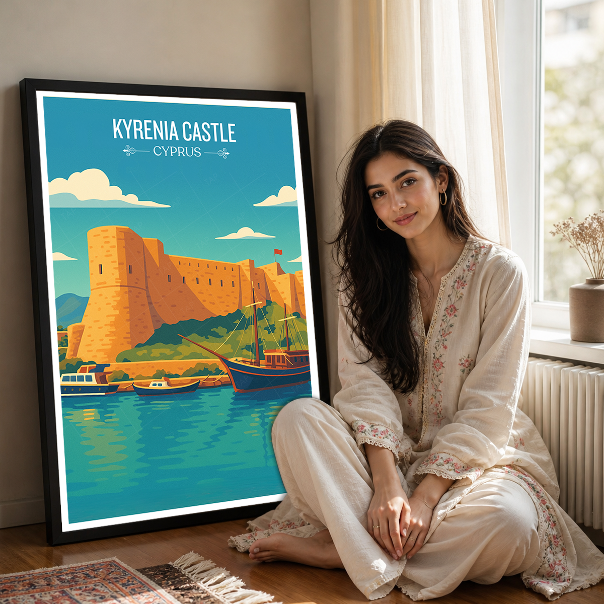Kyrenia Castle - Cyprus - Travel Wall Art Print - Art Print - Travel Art Poster