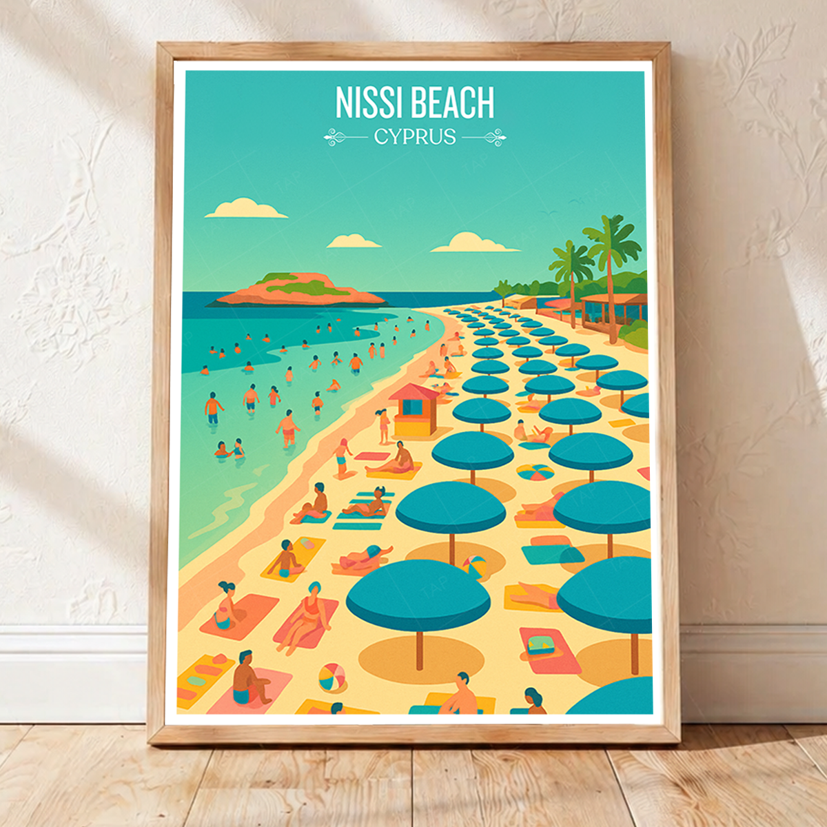 Nissi Beach - Cyprus - Travel Wall Art Print - Art Print - Travel Art Poster