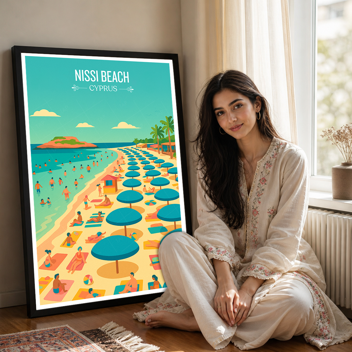 Nissi Beach - Cyprus - Travel Wall Art Print - Art Print - Travel Art Poster