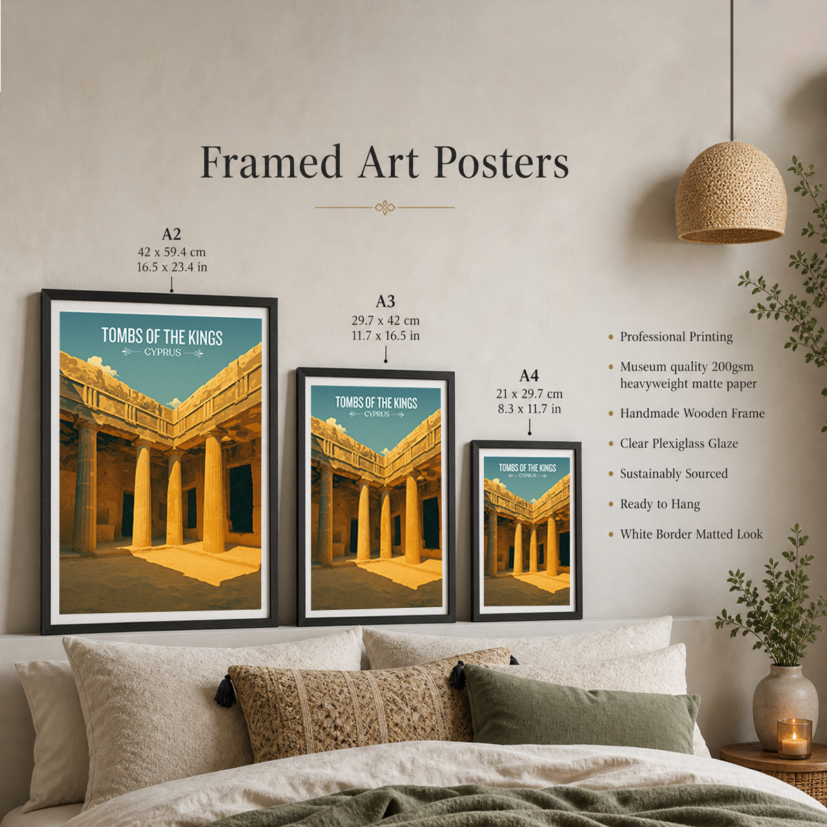 Tombs of Kings - Cyprus - Travel Wall Art Print - Art Print - Travel Art Poster