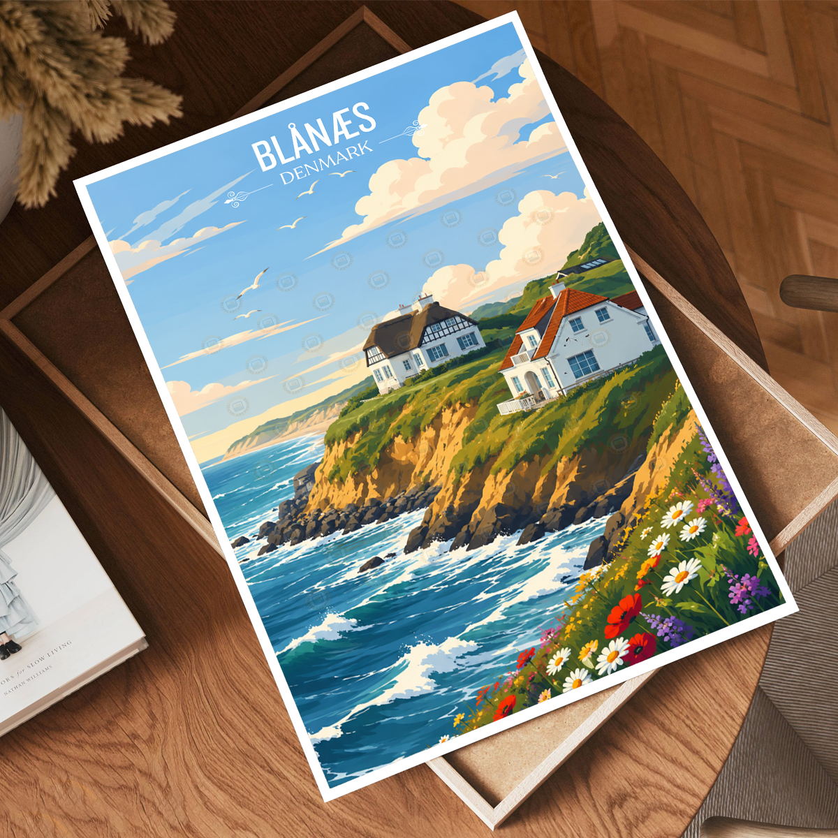 Blånæs - Denmark - Travel Poster Vintage Style Wall Art Print