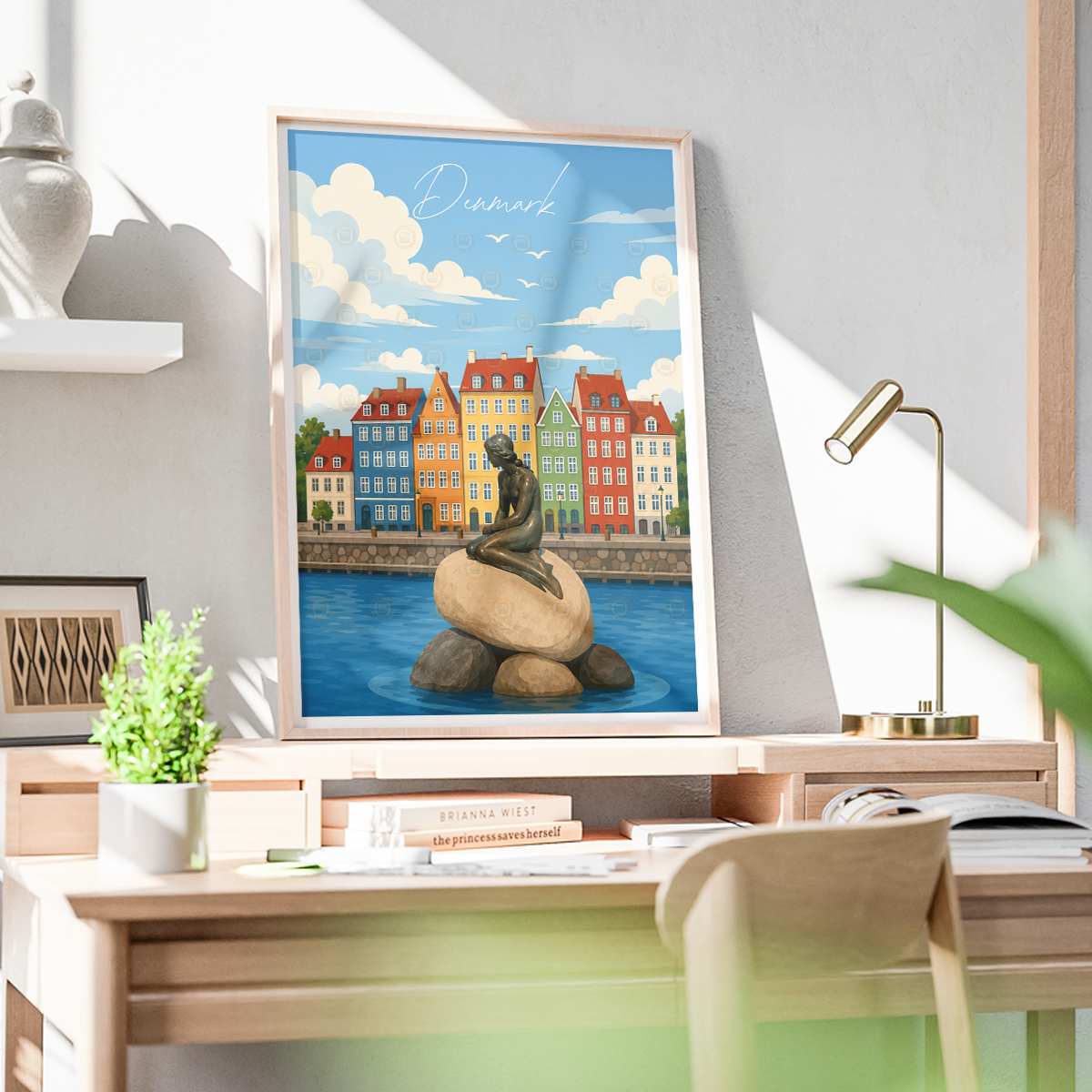 Denmark - Travel Poster Vintage Style Wall Art Print