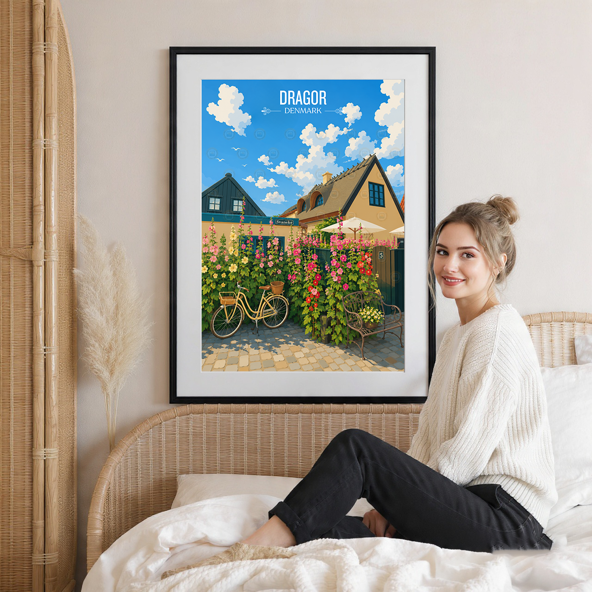 Dragor - Denmark - Travel Poster Vintage Style Wall Art Print