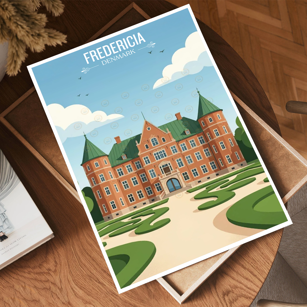Fredericia - Denmark - Travel Poster Vintage Style Wall Art Print