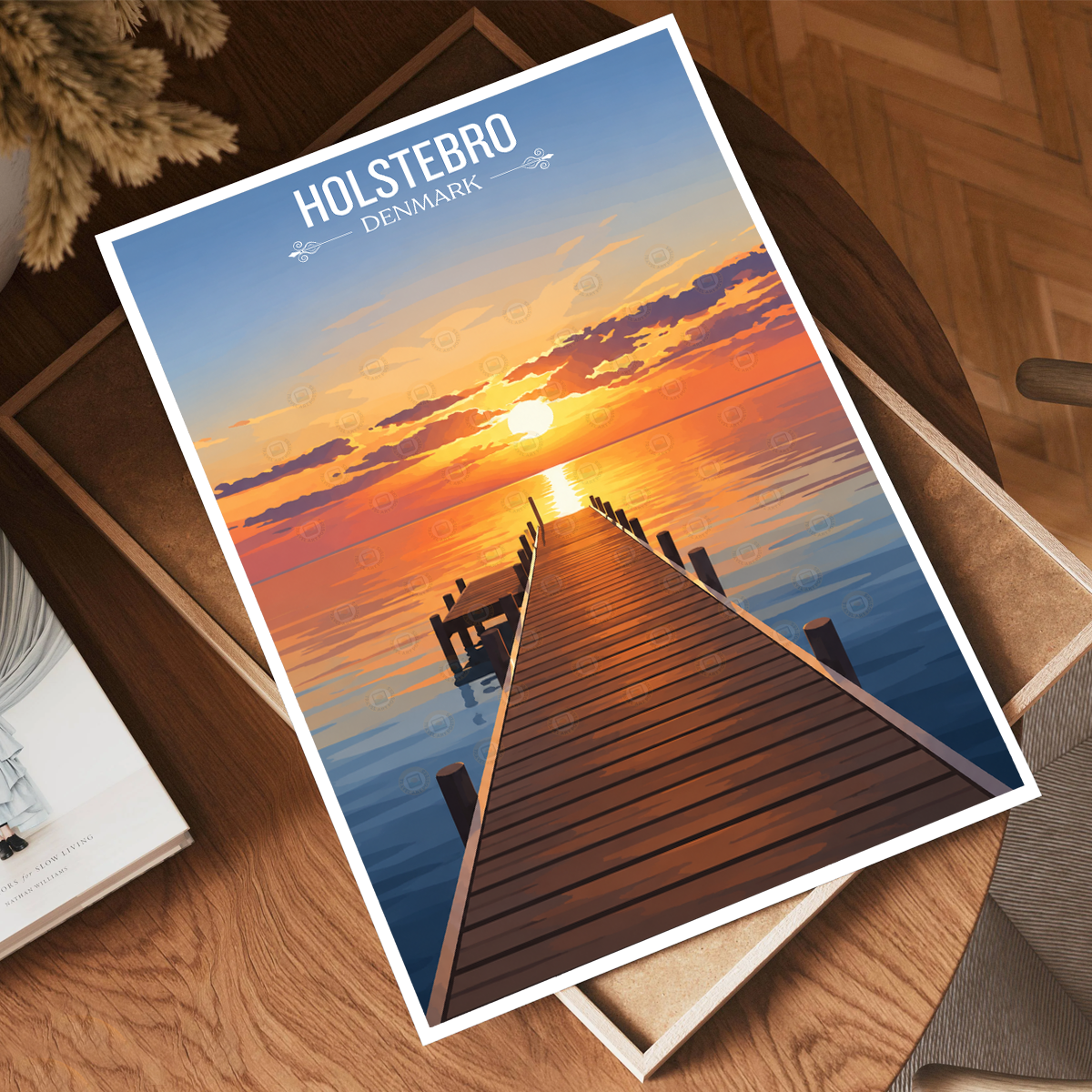 Holstebro - Denmark - Travel Poster Vintage Style Wall Art Print