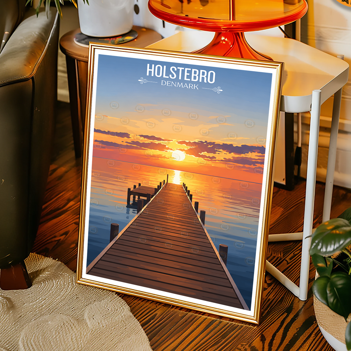 Holstebro - Denmark - Travel Poster Vintage Style Wall Art Print