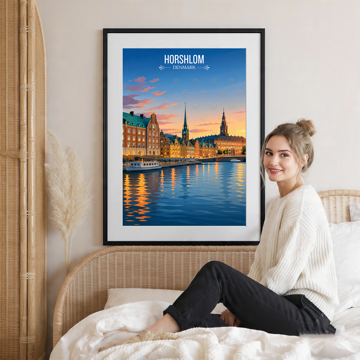Hosholm - Denmark - Travel Poster Vintage Style Wall Art Print