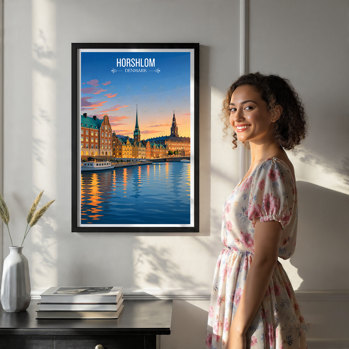 Hosholm - Denmark - Travel Poster Vintage Style Wall Art Print