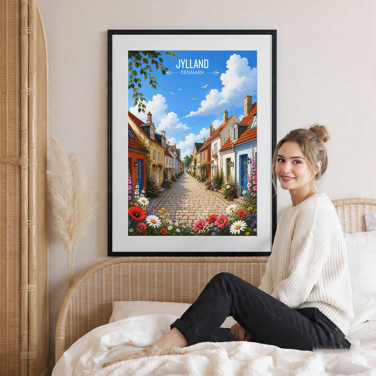 Jylland - Denmark - Travel Poster Vintage Style Wall Art Print