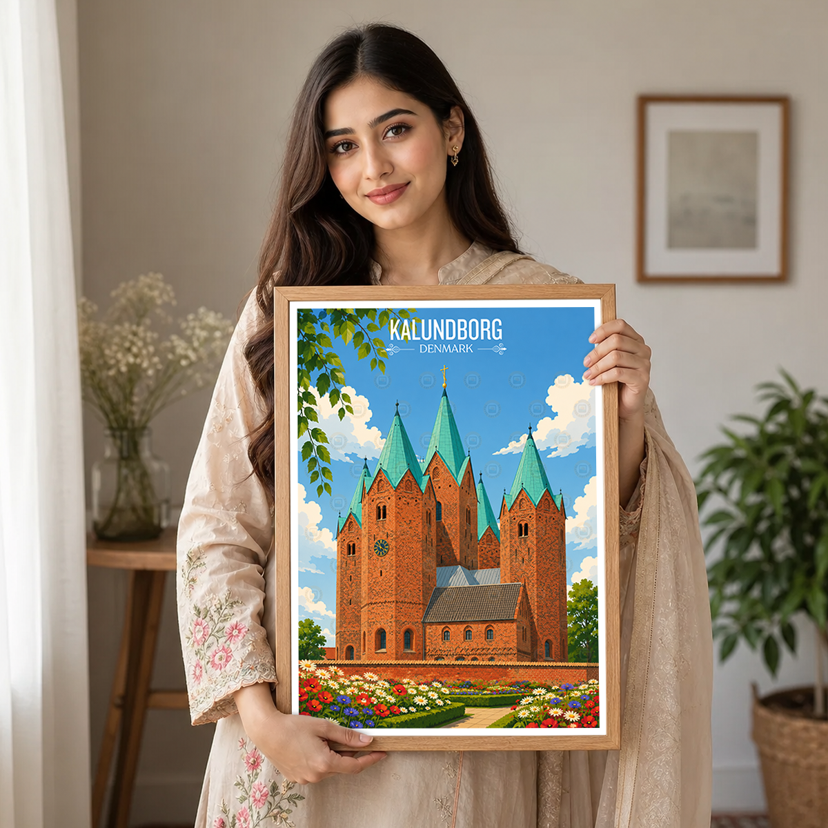 Kalundborg - Denmark - Travel Poster Vintage Style Wall Art Print